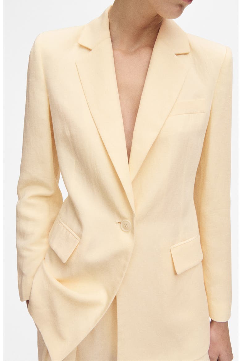 Notch Lapel Blazer, Main, color, VANILLA