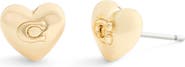 COACH Signature C Puffy Heart Stud Earrings