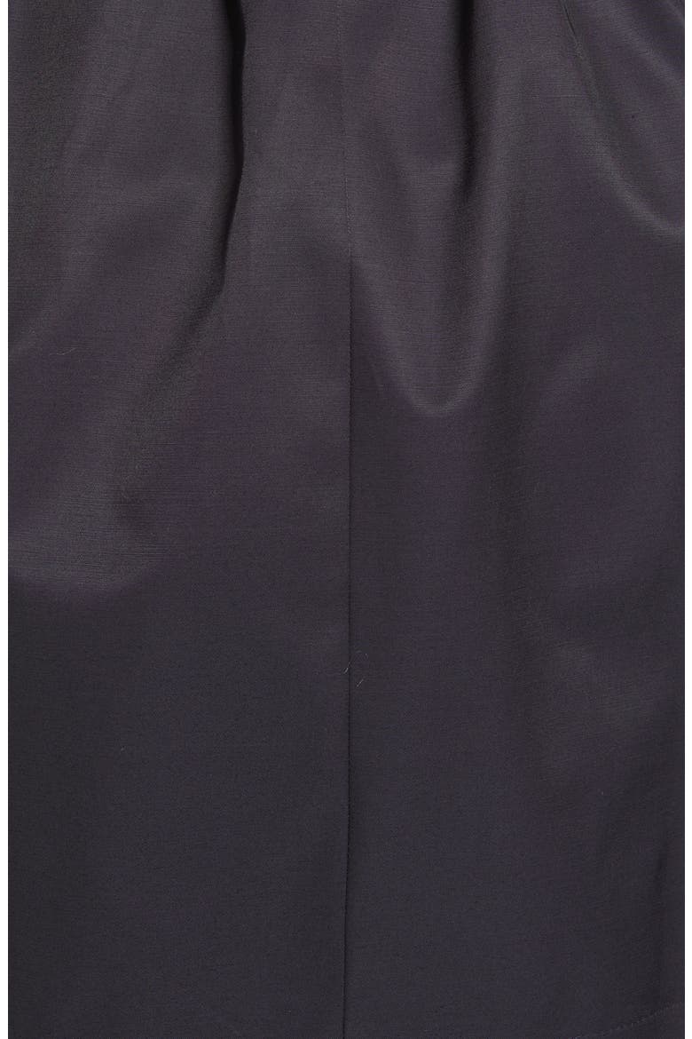 Faux Leather Trim Rain Jacket, Alternate, color, NAVY