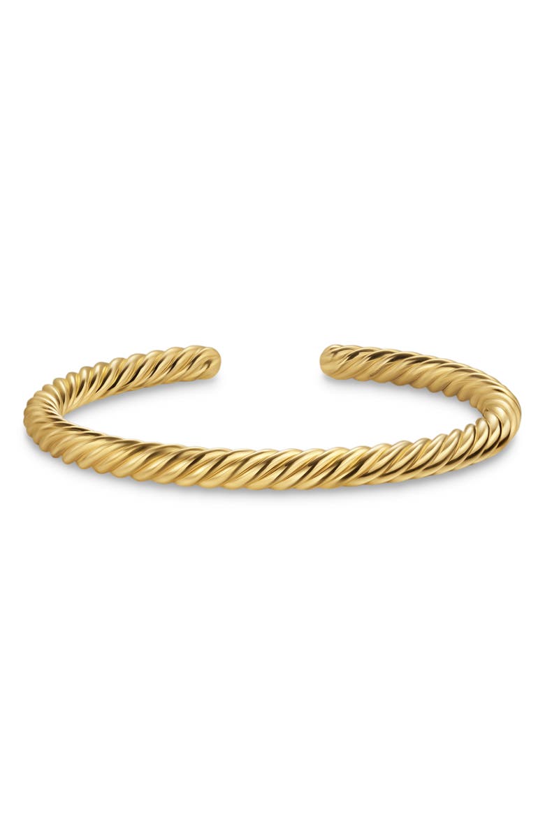 David Yurman Cable Cuff Bracelet in 18K Yellow Gold, Alternate, color, 18K Gold