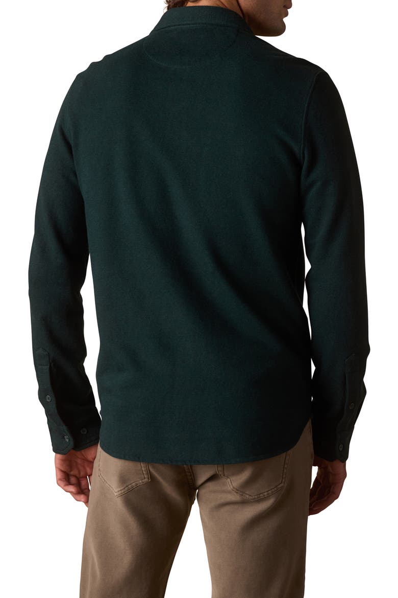 Textured Knit Long Sleeve Button-Up Shirt, Alternate, color, EMERALD