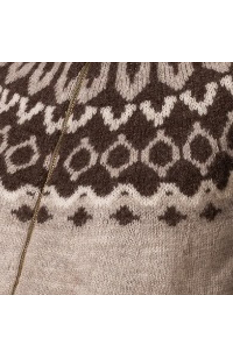 Celtic & Co. Brit Wool Chevron Yoke Cardi, Alternate, color, Oatmeal