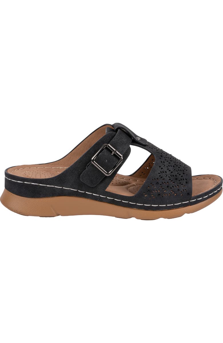 GOOD CHOICE NEW YORK Loni Platform Wedge Sandal, Alternate, color, Black