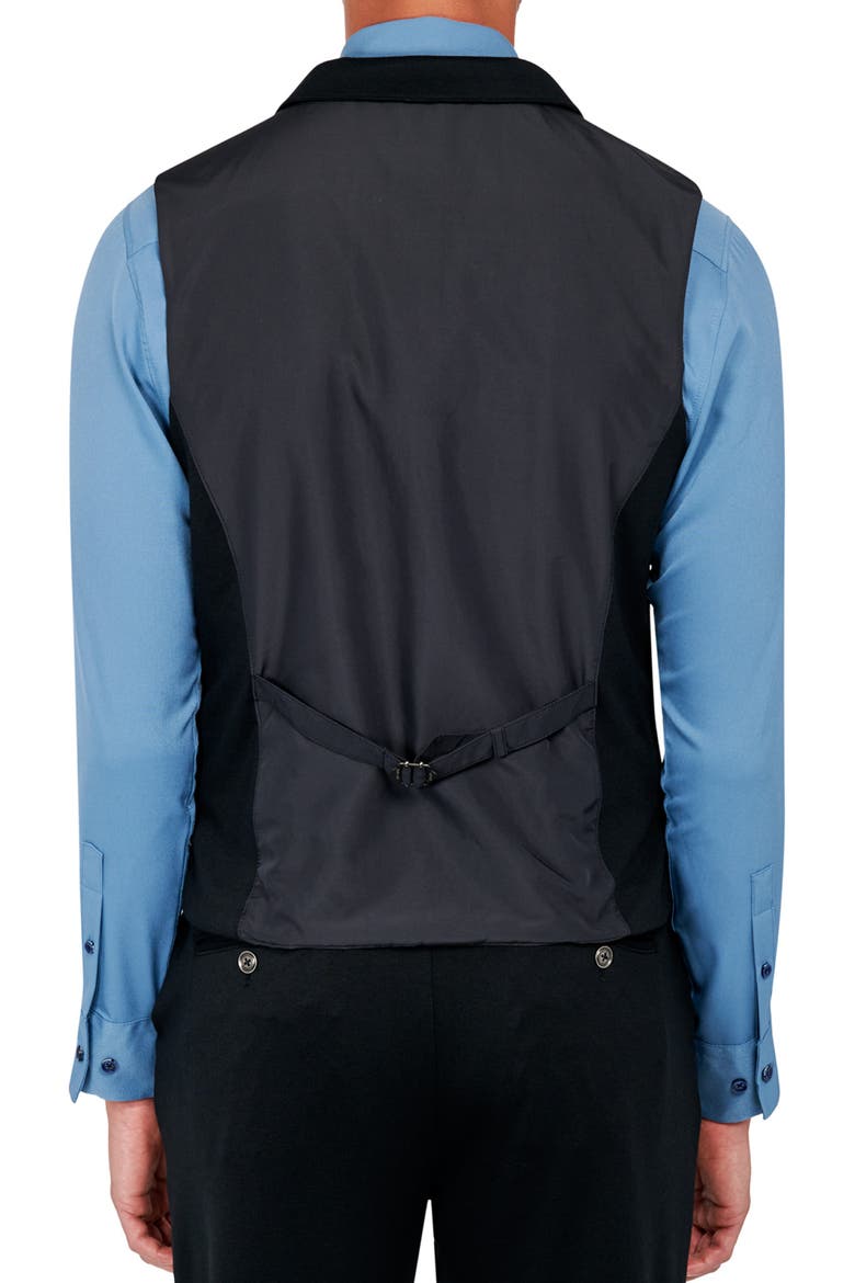 Slim Fit Performance Knit Vest, Alternate, color, JET BLACK