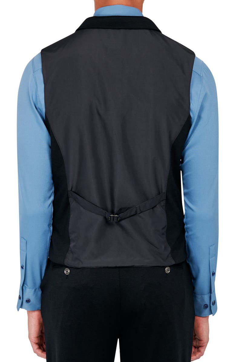 Brooklyn Brigade Slim Fit Performance Knit Vest, Alternate, color, Jet Black