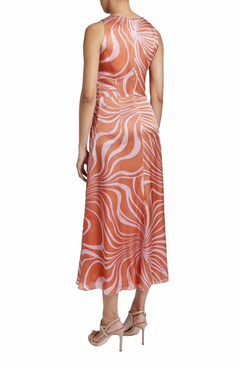 Eden Sleeveless Midi Dress with Center Ruching, Alternate, color, RASPBERRY