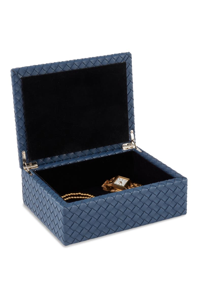 Anastasia Woven Leather Trinket Box, Alternate, color, NAVY BLUE