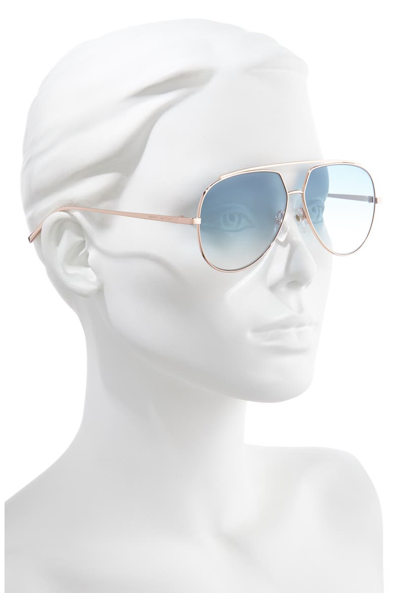 59mm Gradient Aviator Sunglasses, Alternate, color, GOLD/ BROWN