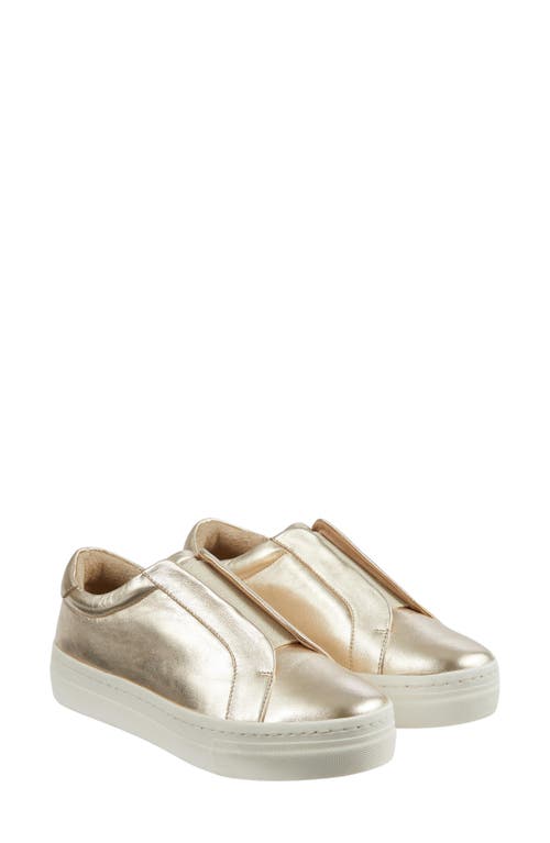 Lk Bennett Joy Metallic Leather Sneaker In Gold