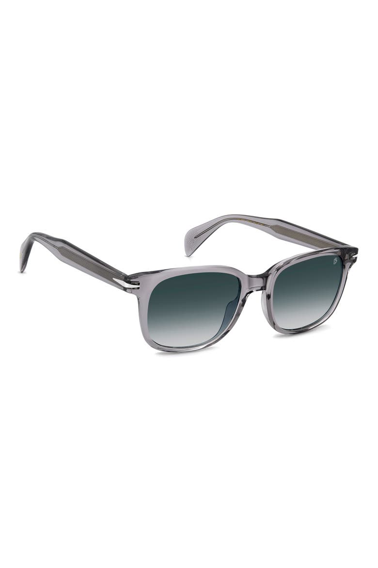 53mm Rectangular Sunglasses, Alternate, color, GREY/ DARK BLUE SF