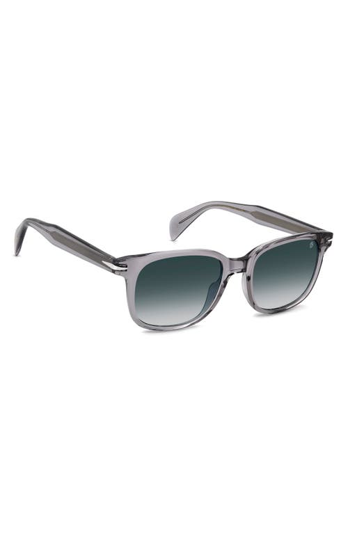 David Beckham Eyewear 53mm Rectangular Sunglasses In Grey/dark Blue Sf