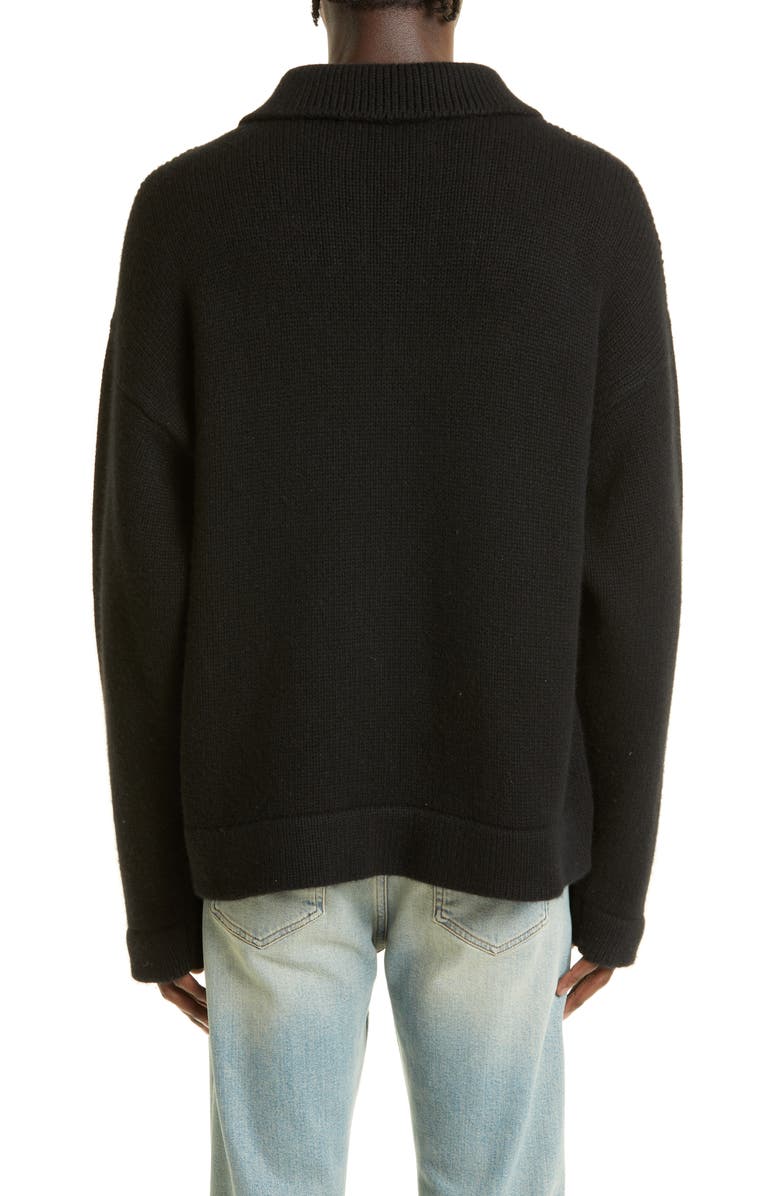 The Elder Statesman Plait Gender Inclusive Cashmere Zip Jacket, Alternate, color,
