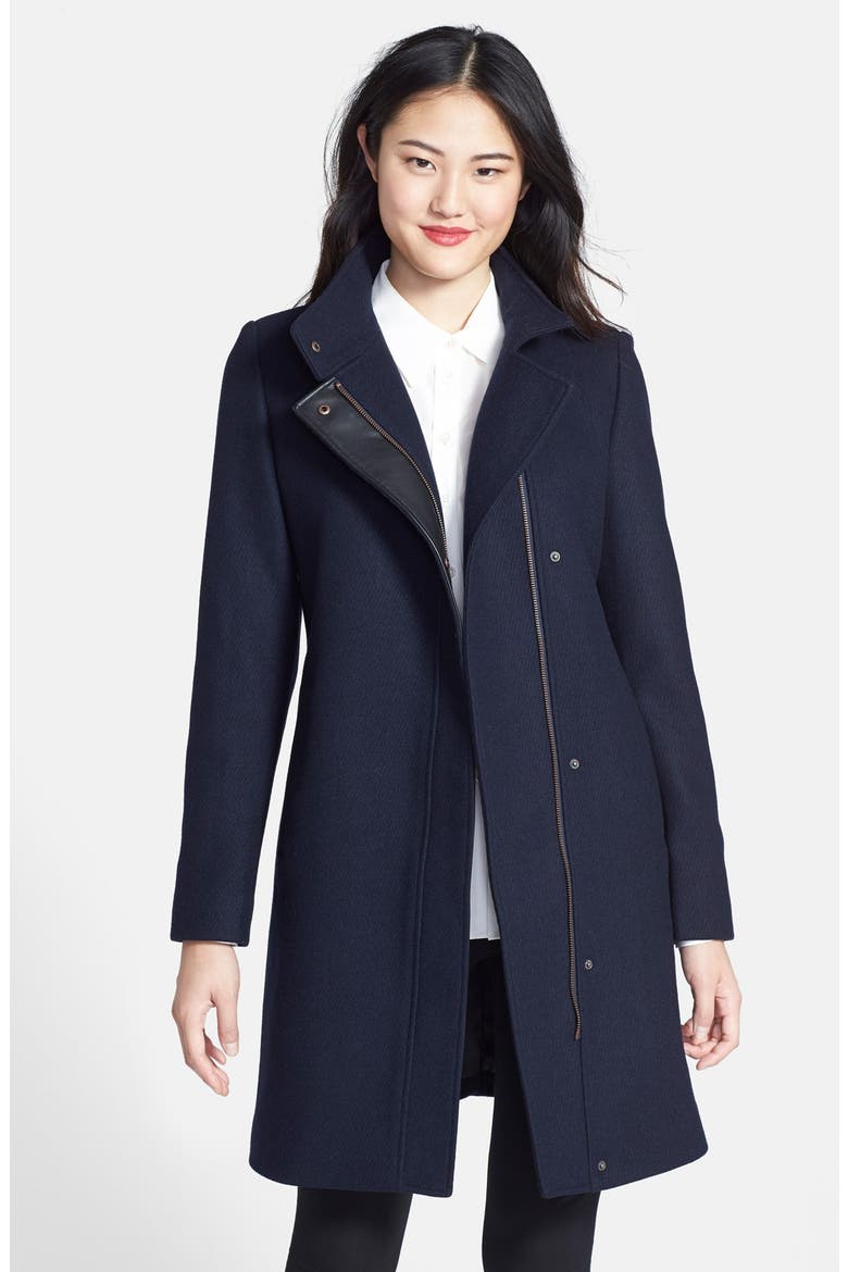 'Taylor' Wool Blend Twill Coat, Main, color, INK