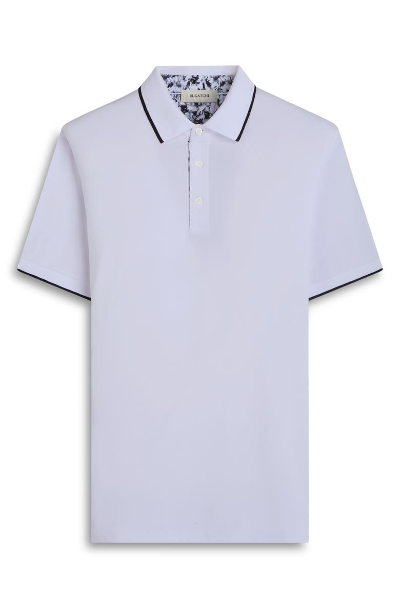 Bugatchi Three-Button Performance Polo, Alternate, color, White