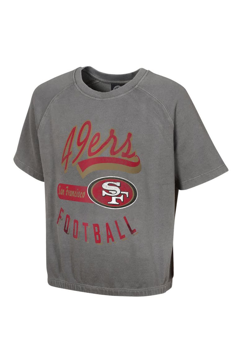 Women's  Gray San Francisco 49ers Mineral Wash Short Sleeve Top, Alternate, color, Gray