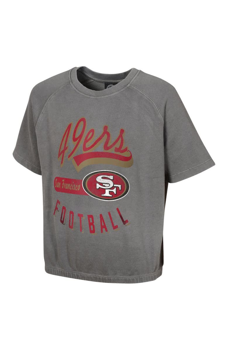 Outerstuff Women's  Gray San Francisco 49ers Mineral Wash Short Sleeve Top, Alternate, color, Gray