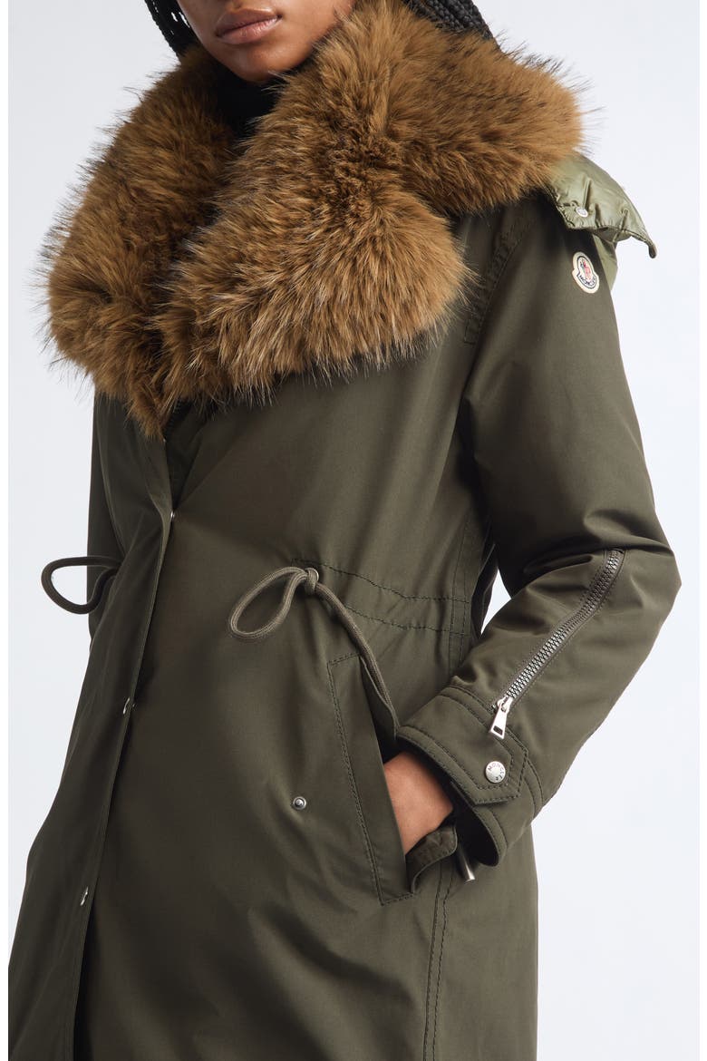 Halicte Down Parka with Removable Faux Fur Lining, Alternate, color, GREEN