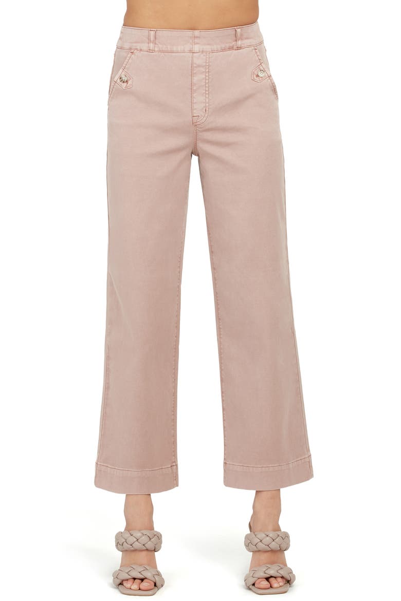 Stretch Twill Wide Leg Crop Pants, Main, color, MAUVE