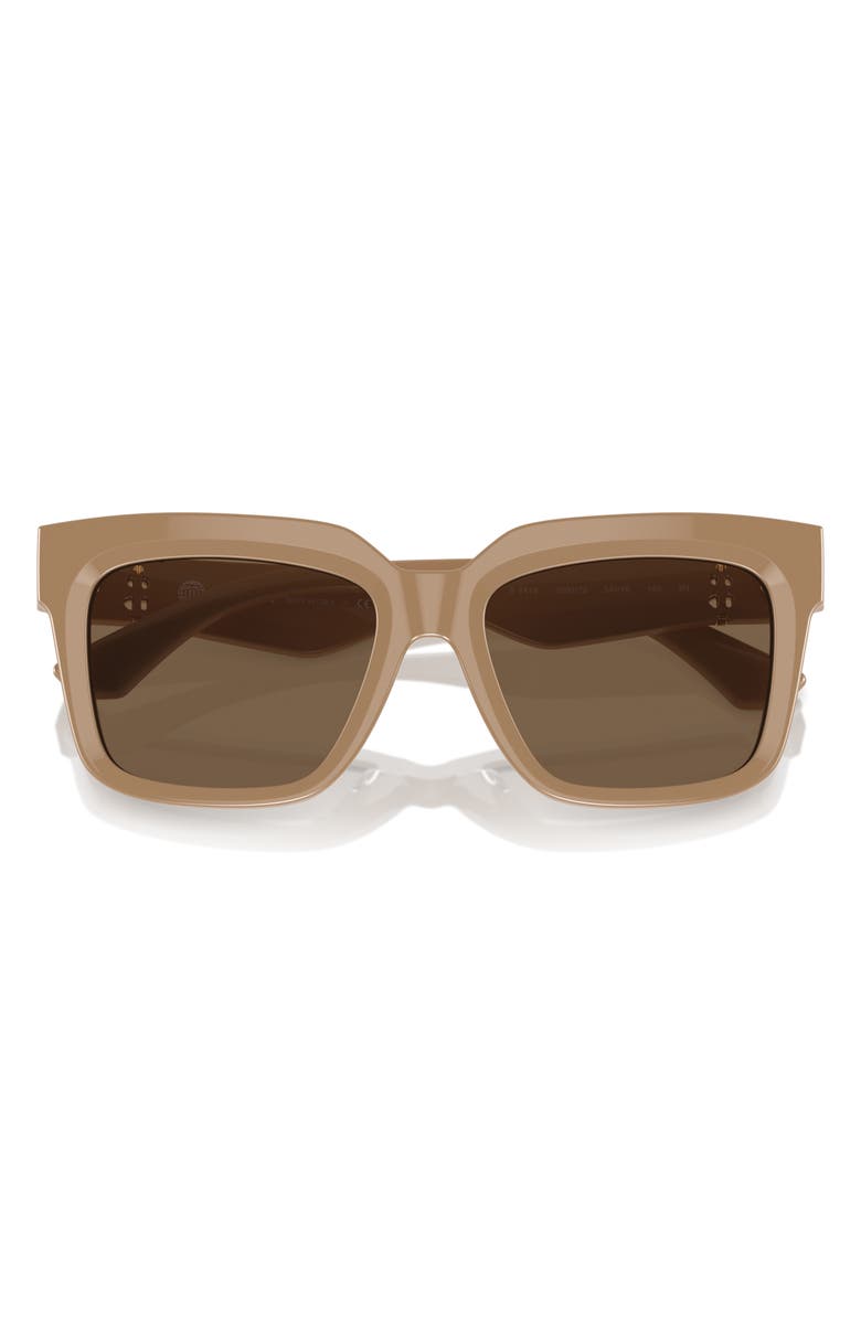 Burberry 54mm Square Sunglasses, Alternate, color, Beige