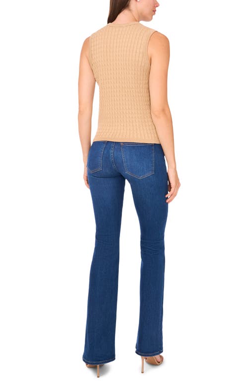 Halogenr Halogen(r) Cable Stitch Cotton Sweater Tank In Blue