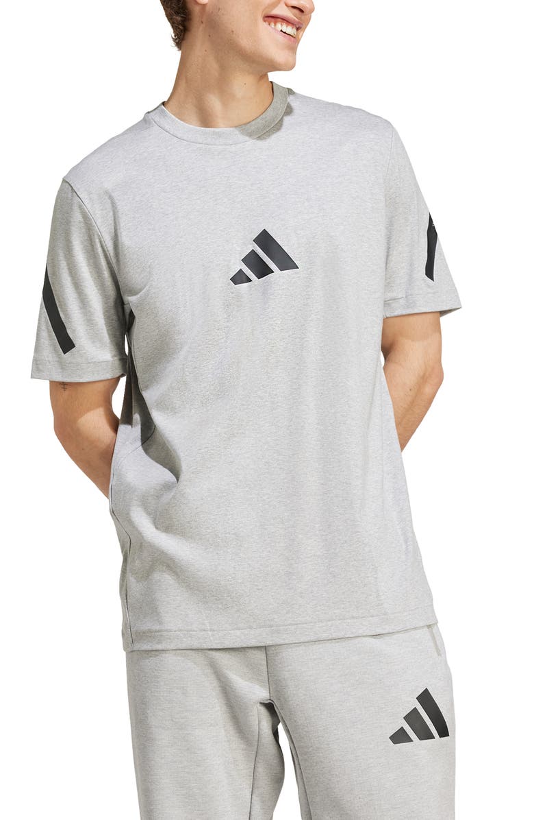 adidas Z.N.E. Cotton T-Shirt, Main, color, Medium Grey Heather