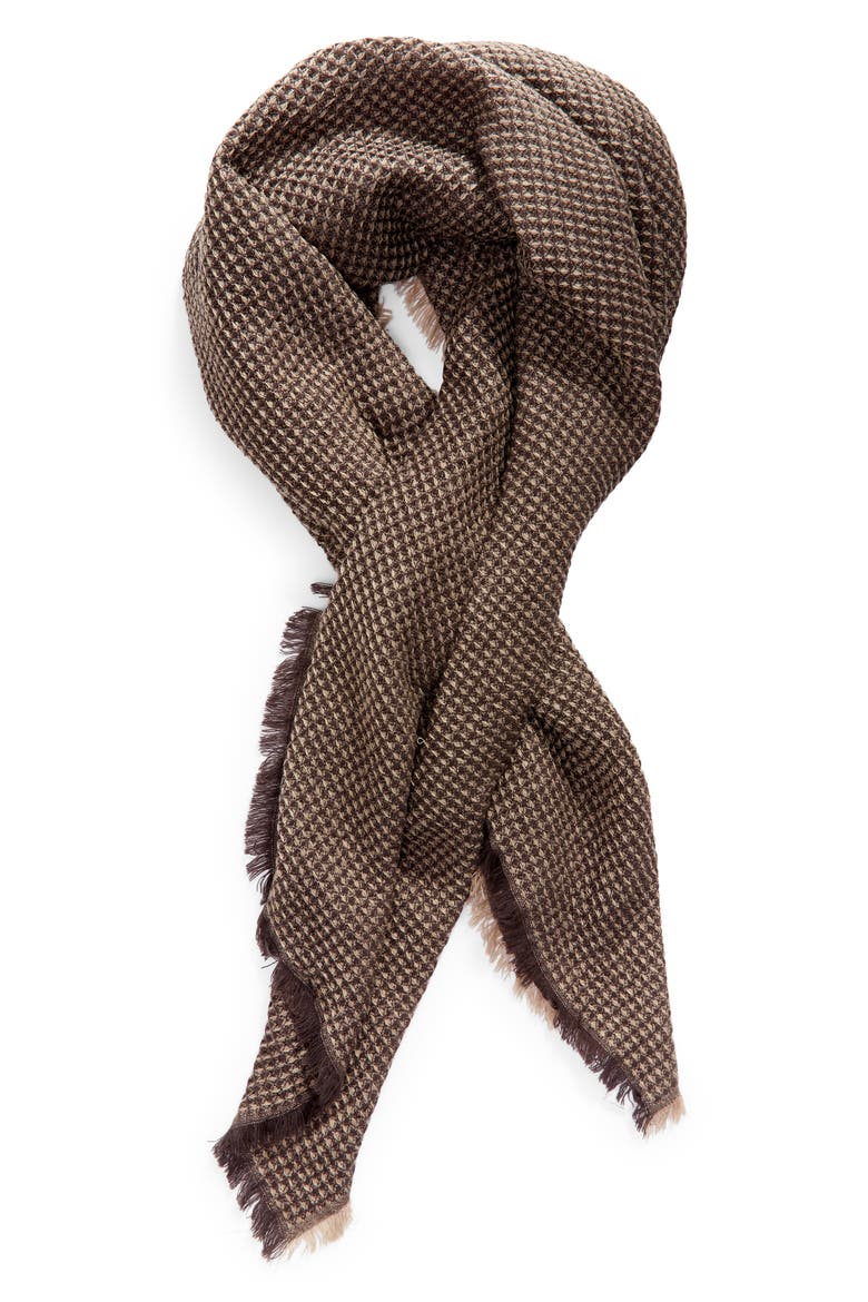 Thermal Knit Scarf, Alternate, color, GREY COMBO