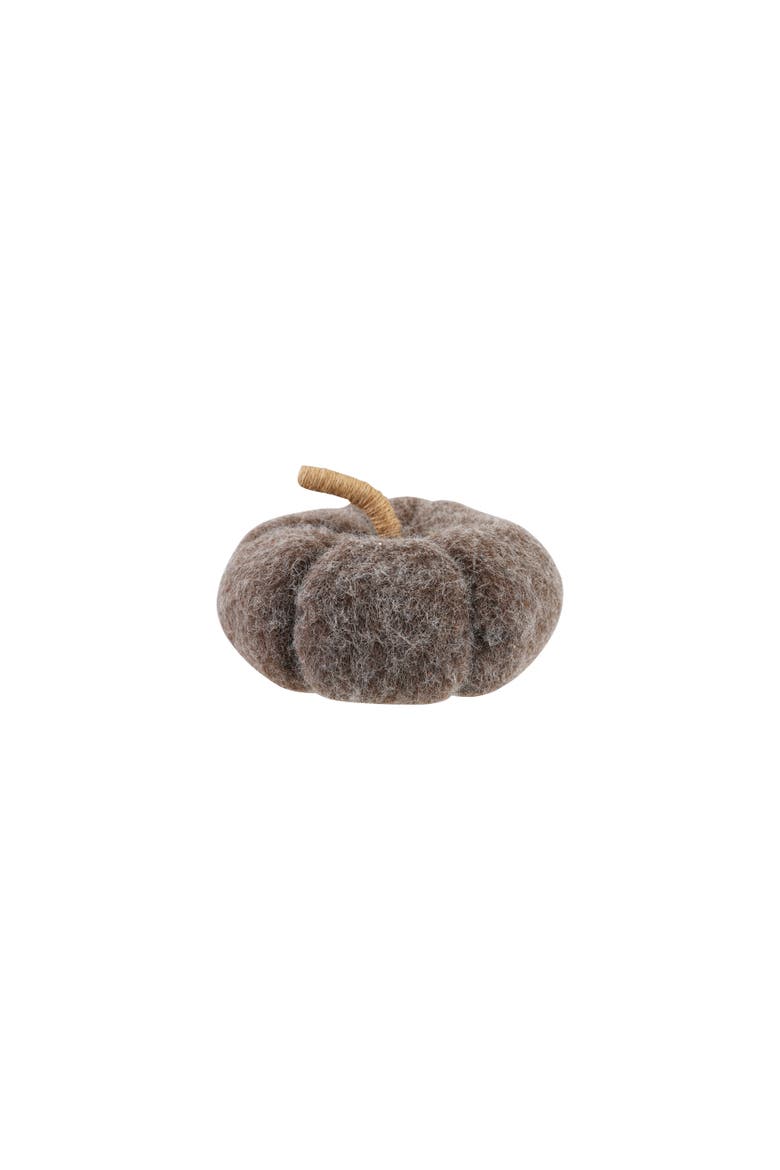 Fabric Pumpkin with Jute Stem, Main, color, Grey