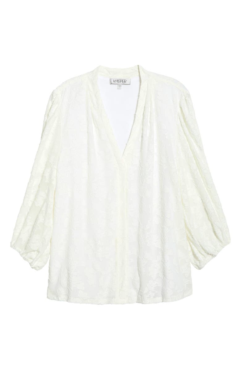 KASPER Blouson Sleeve Top, Alternate, color, Lily White