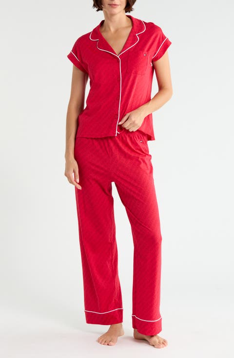 Piped Jersey Pajamas