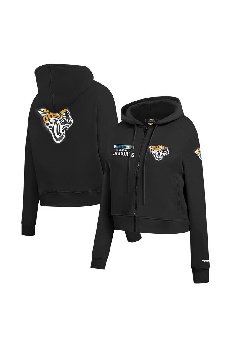 Women's Pro Standard Black Jacksonville Jaguars Split Logo Full-Zip Hoodie, Main, color, Black