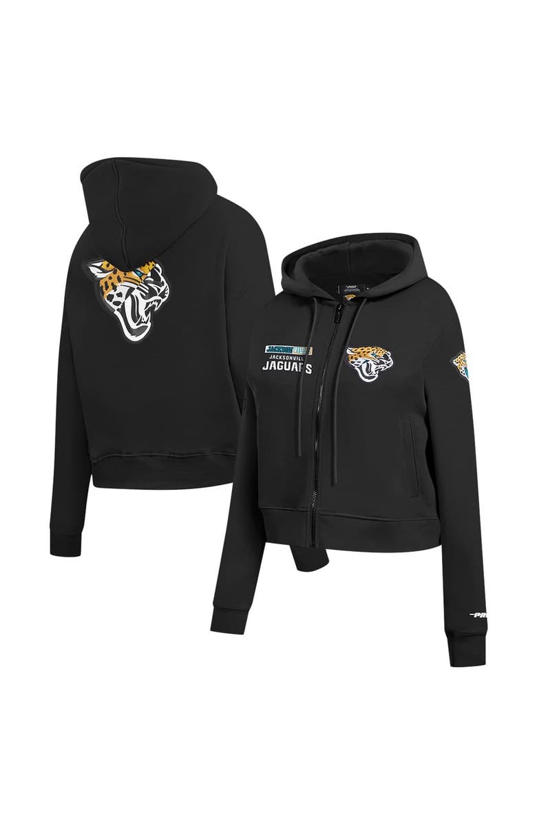 PRO STANDARD Women's Pro Standard Black Jacksonville Jaguars Split Logo Full-Zip Hoodie, Main, color, Black