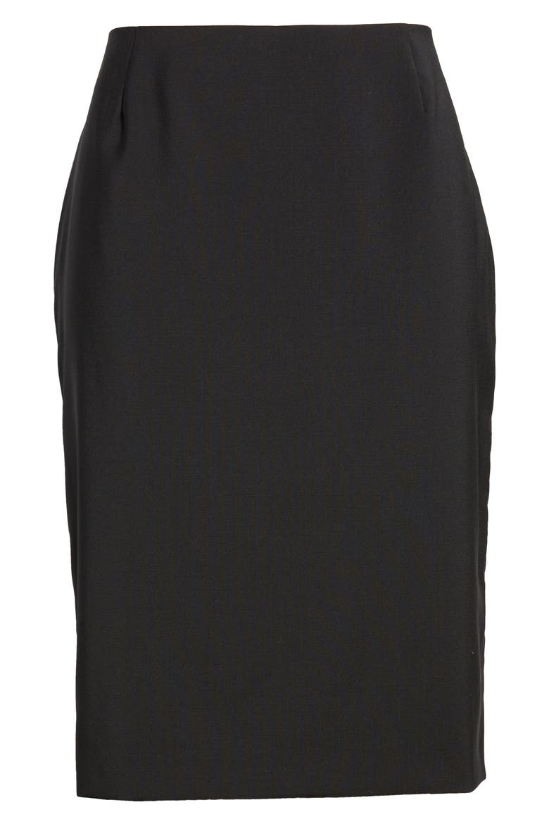 Vileah Wool Pencil Skirt, Alternate, color, BLACK