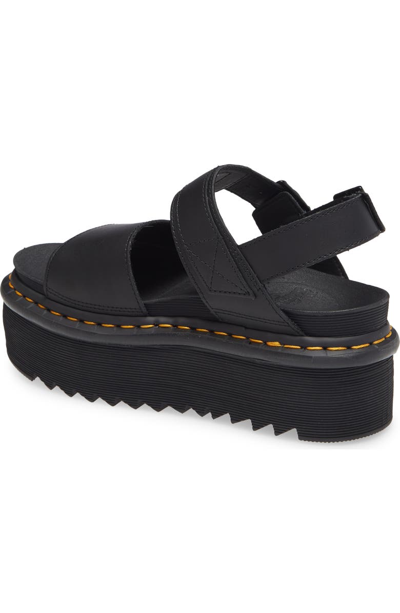 Dr. Martens Voss Quad Hydro Leather Platform Sandal, Alternate, color,