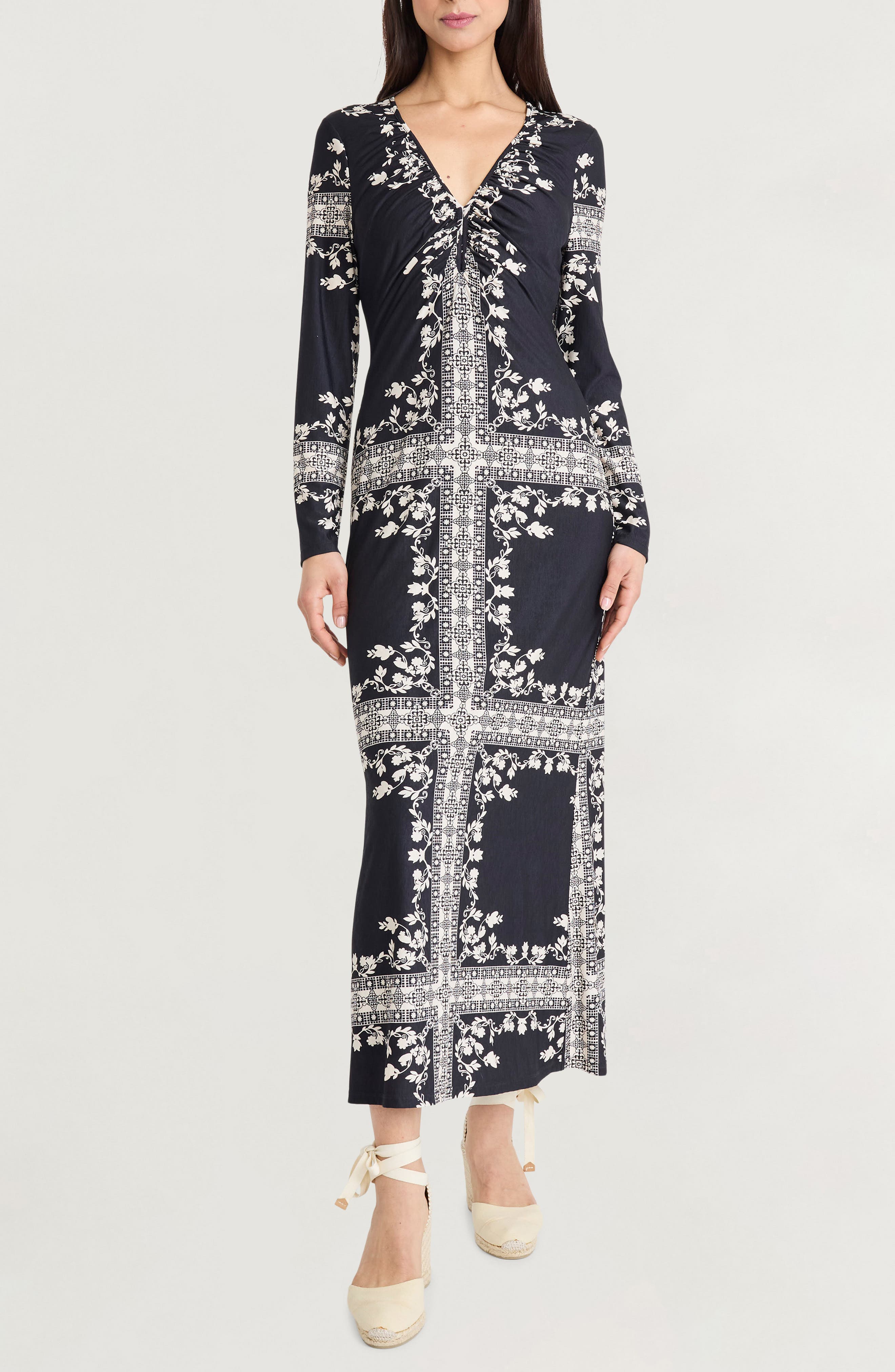 The Good Journey Long Sleeve Jersey Maxi Dress