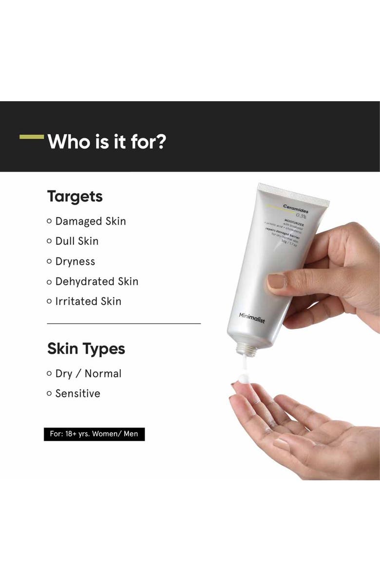 Minimalist Ceramides 0.3% + Bisabolol Moisturizer, Alternate, color, 