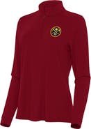 ANTIGUA Women's Antigua Red Denver Nuggets Intent Quarter-Zip Top