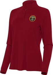 ANTIGUA Women's Antigua Red Denver Nuggets Intent Quarter-Zip Top