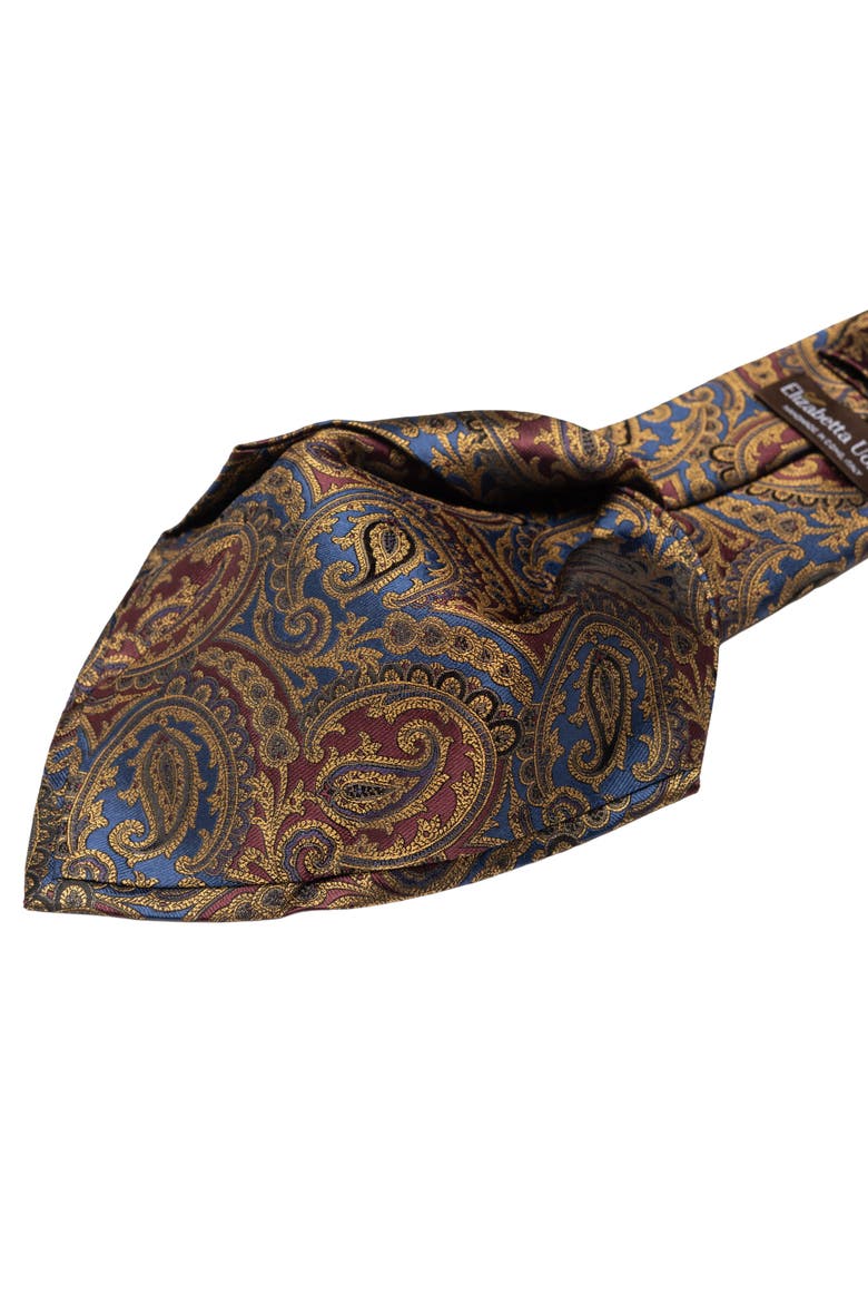 San Carlo - Extra Long Silk Jacquard Tie for Men, Alternate, color, Sapphire and Ruby