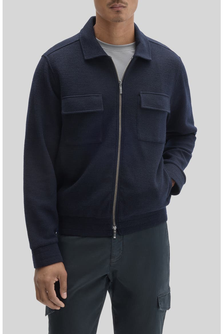 Mezner Cropped Zip Jacket, Main, color, NAVY