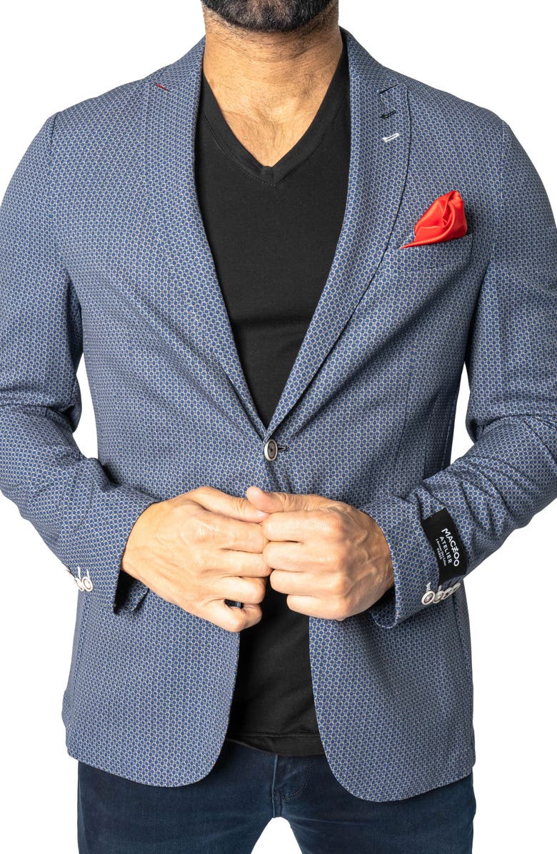 Maceoo Descartes Unconstructed Thatch Blue Blazer, Alternate, color, Blue