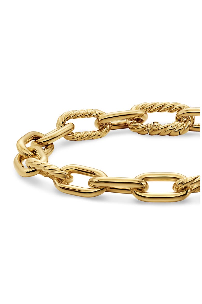 DY Madison Chain Bracelet in 18K Yellow Gold, 8.5mm, Alternate, color, GOLD