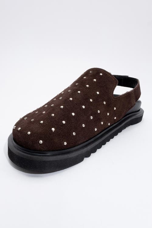 Forever & Always Shoes Our Leather Studded Clogs In Brown