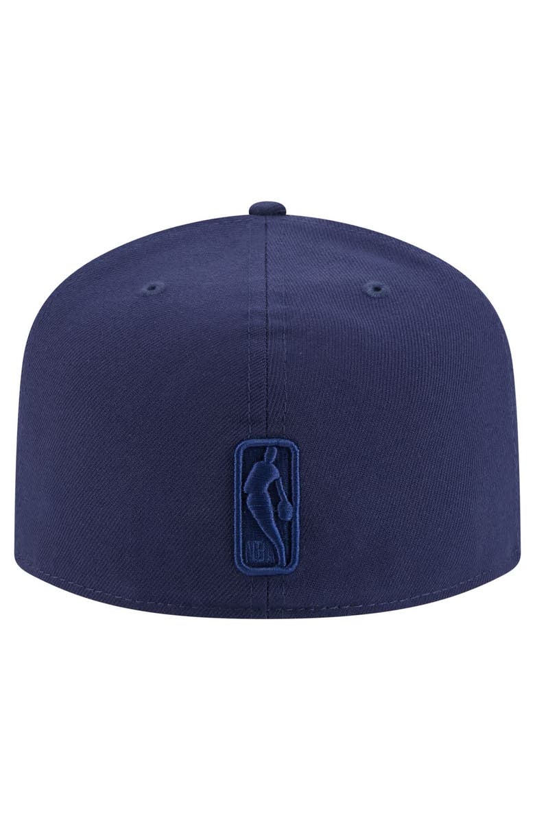 New Era Men's New Era  Navy Miami Heat Colorpack A-Frame Pinch Front 59FIFTY Fitted Hat, Alternate, color, Navy