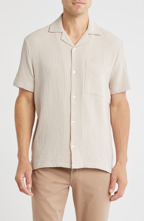 Cotton Gauze Camp Shirt
