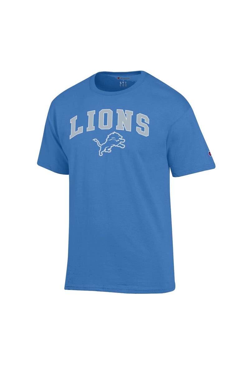Men's Champion Blue Detroit Lions Arch Over Logo T-Shirt, Alternate, color, Blue