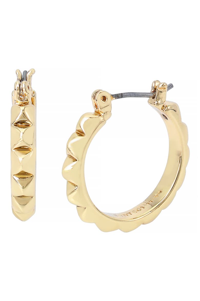 Small Studded Hoop Earrings, Main, color, GOLD