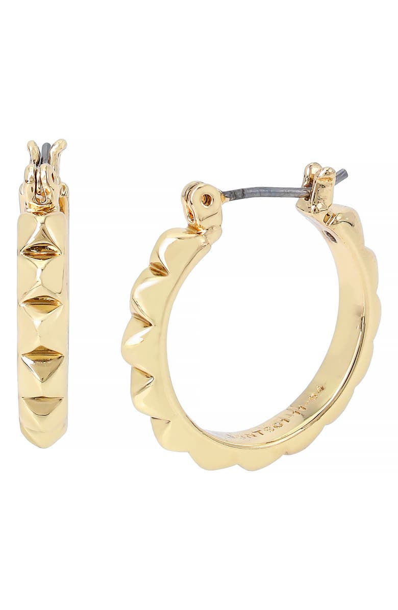 AllSaints Small Studded Hoop Earrings, Main, color, Gold