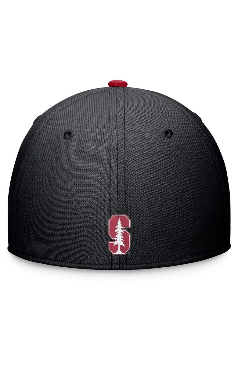Nike Men's Nike Black Stanford Cardinal Primetime Rise Swoosh Flex Hat, Alternate, color, Black