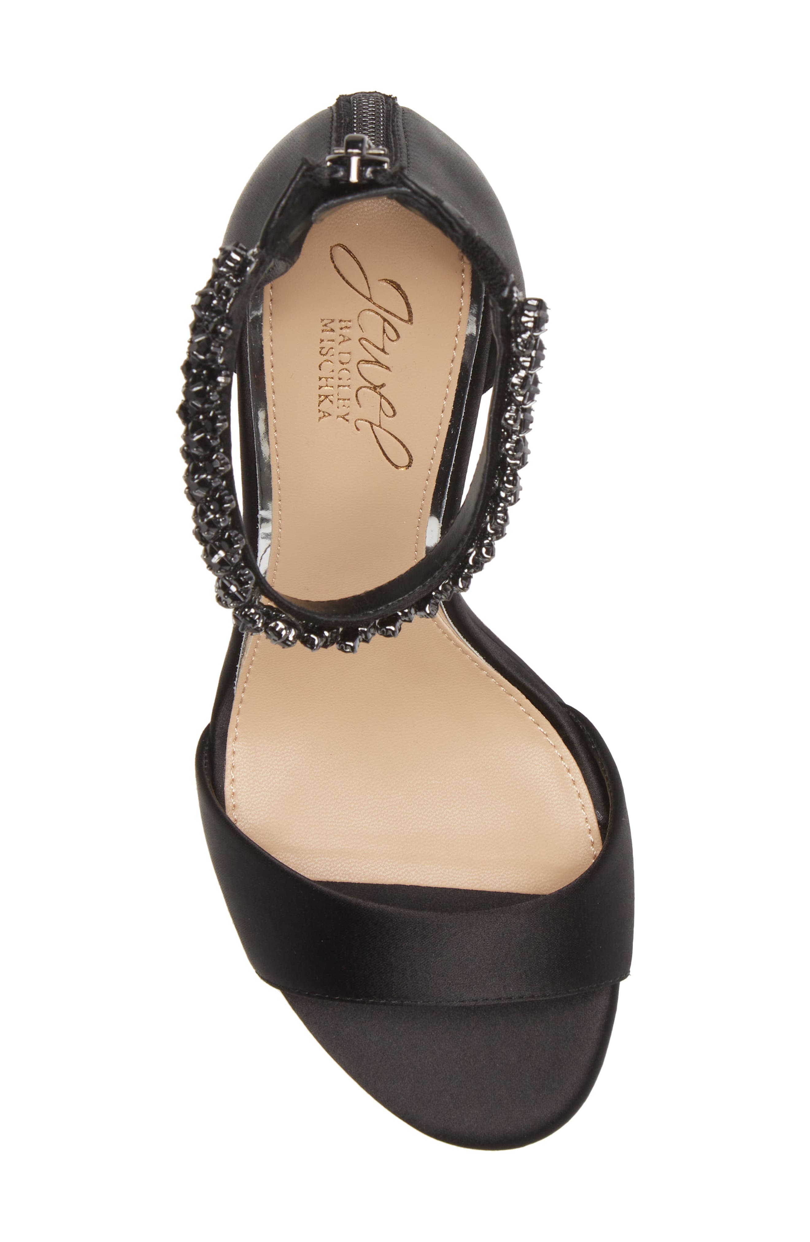 Jewel Badgley Mischka Badgley Mischka Collection Louise Ankle Strap Sandal, Alternate, color, Black
