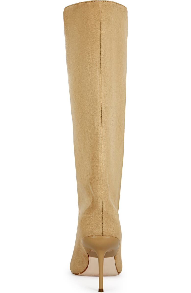 AZALEA WANG Couture Crazy Pointy Toe Knee High Boot, Alternate, color, Tan